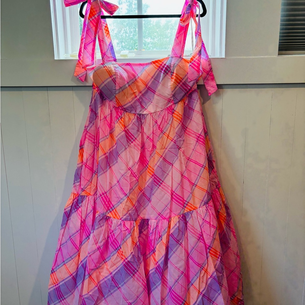 Lilly Pulitzer Pink Ruffled Tie Front Sundress